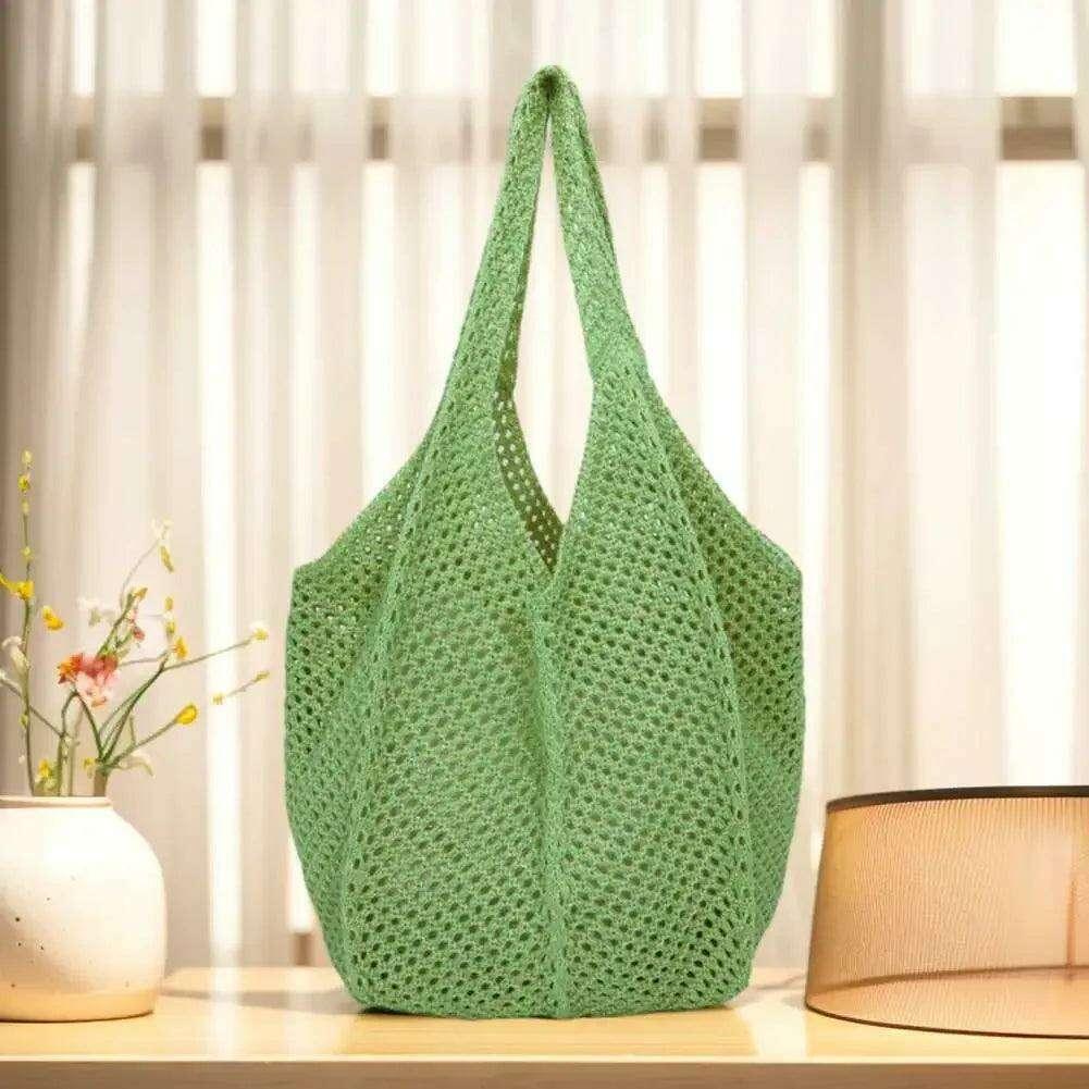 Women's Braided Straw Shoulder Bag