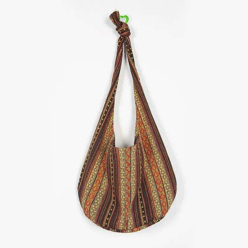 Ethnic fabric crossbody bag for women