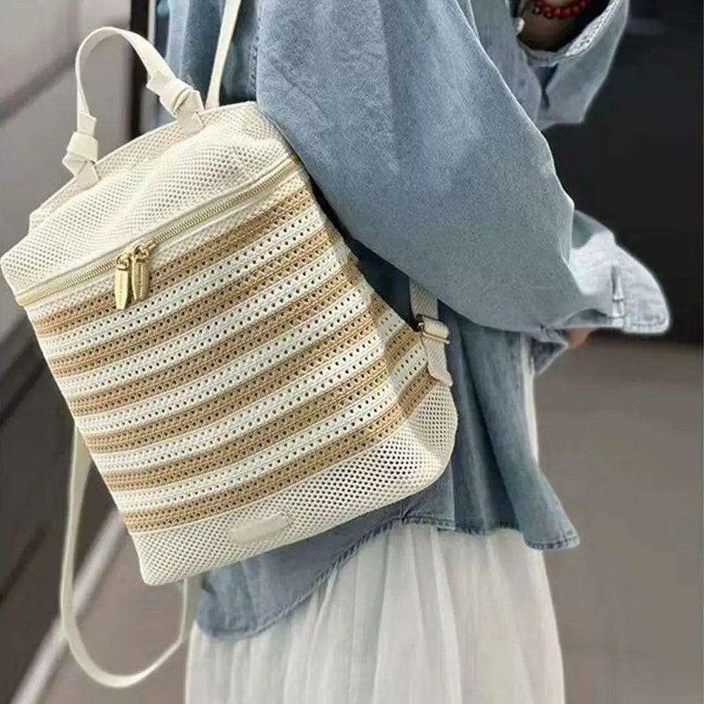 תיק גב קש ארוג