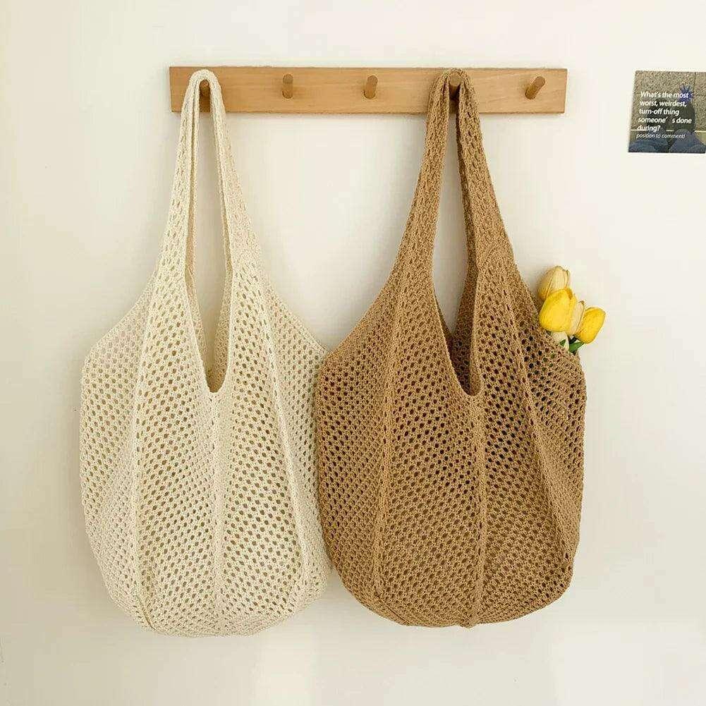 Women's Braided Straw Shoulder Bag