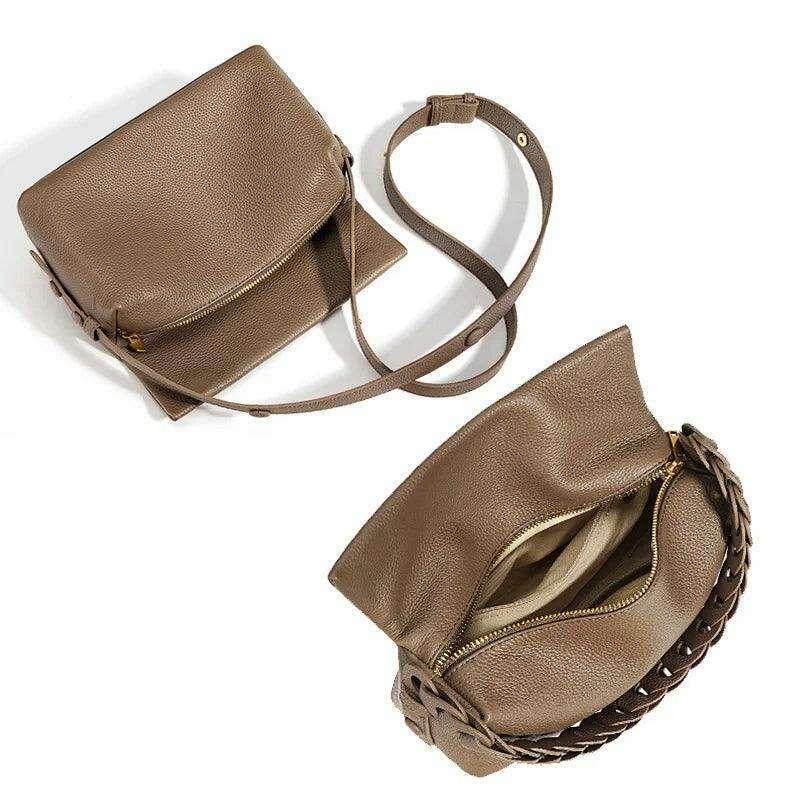 Elegant crossbody bag with braided strap for women