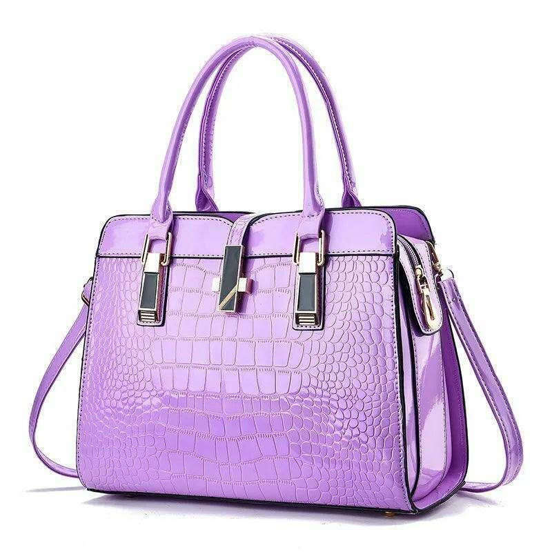 Croc leather handbag