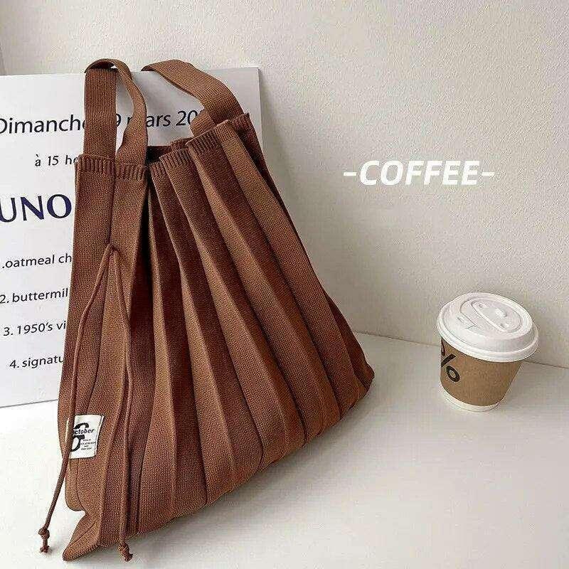 Pleated fabric crossbody bag for women – lightweight design and everyday comfort