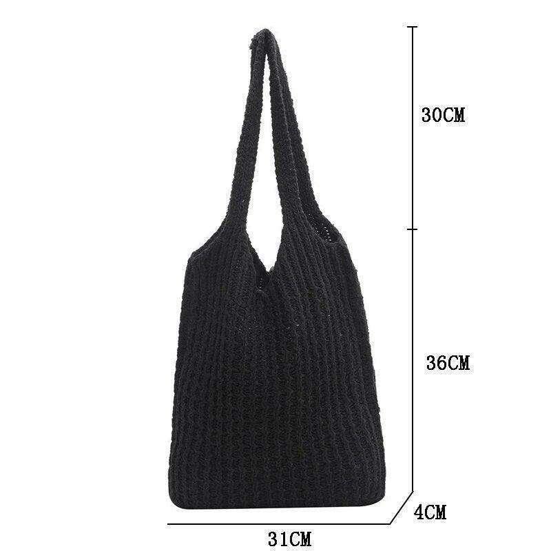 Women's knitted shoulder bag