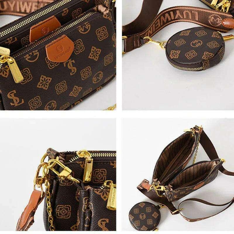 Set of fashionable shoulder bags for women