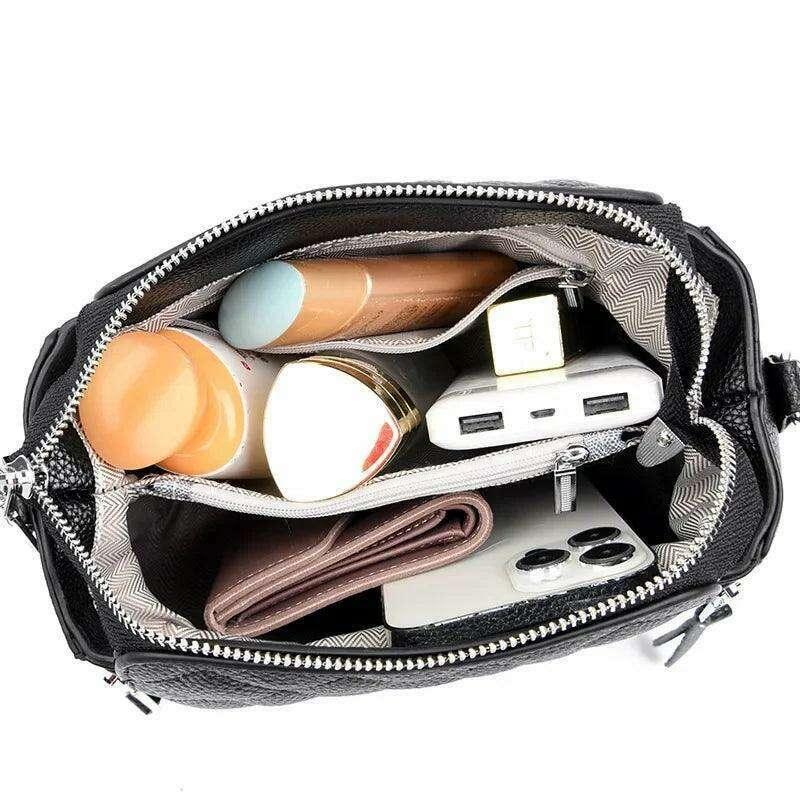 תיק צד לנשים בעיצוב יוקרתי עם תפרים מעוינים