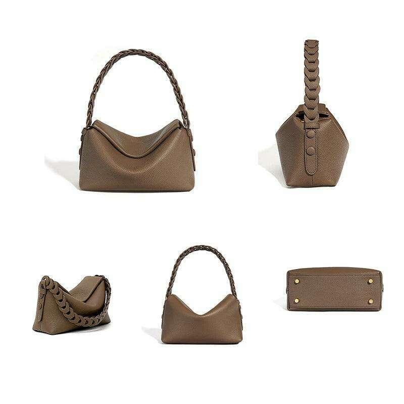 Elegant crossbody bag with braided strap for women