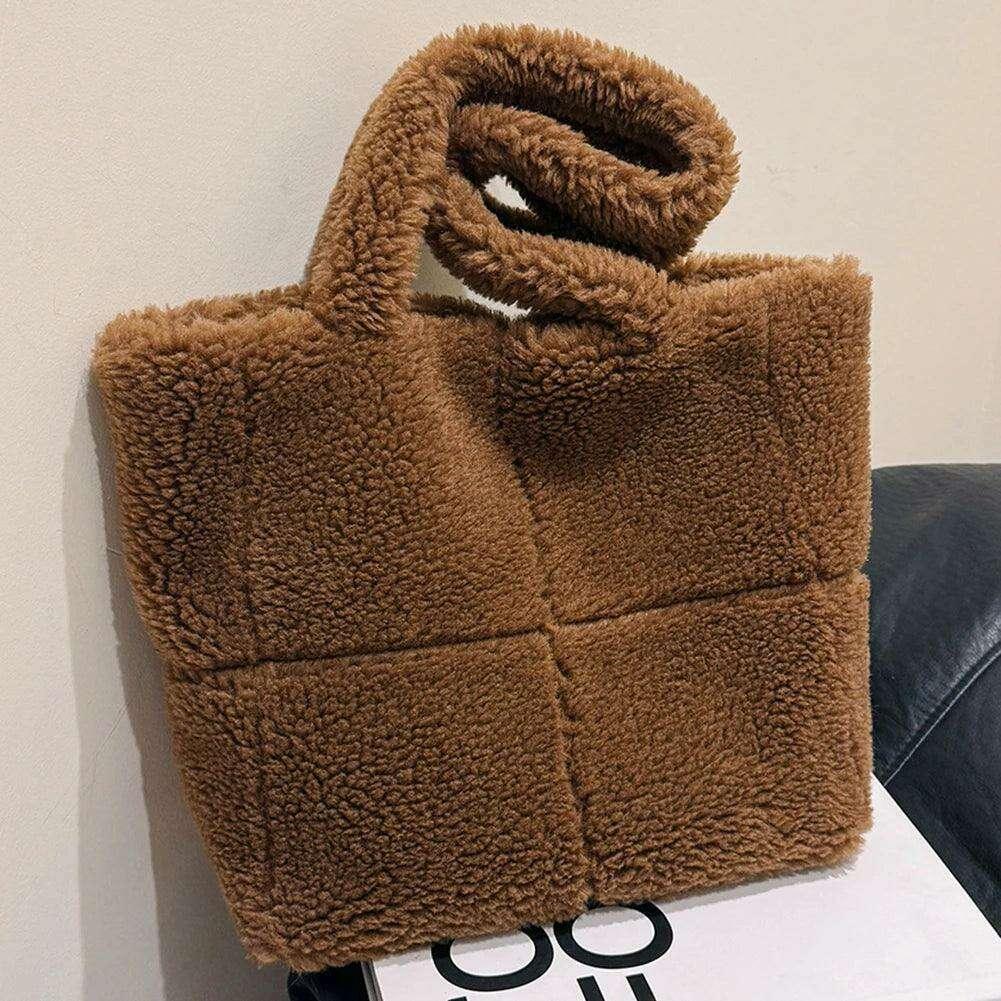 Winter fleece shoulder bag