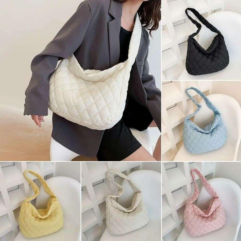 Cotton shoulder bag for winter