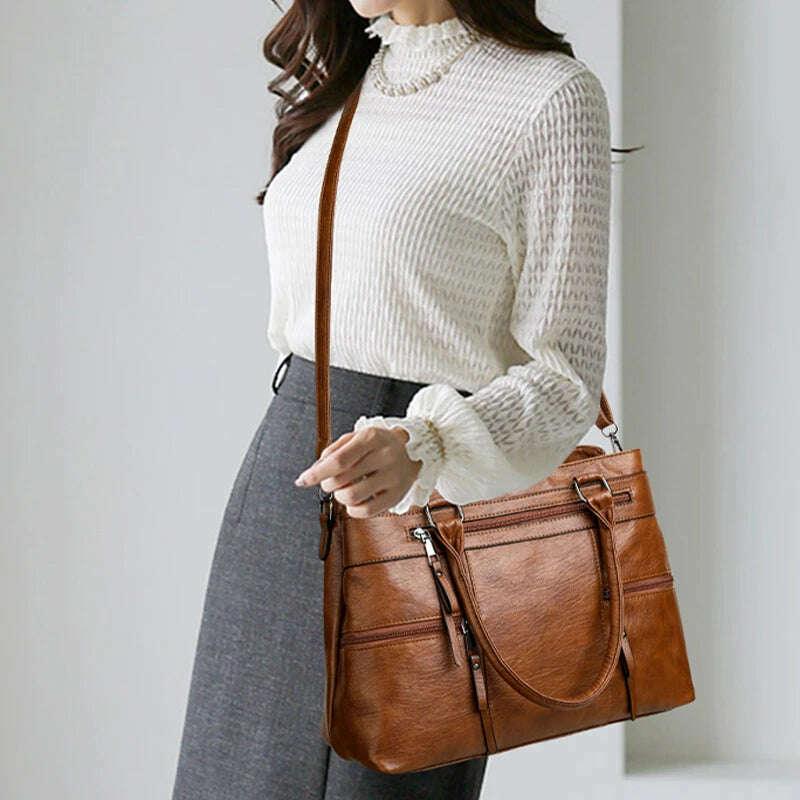 תיק צד מעור יוקרתי לנשים - פונקציונליות בסטייל