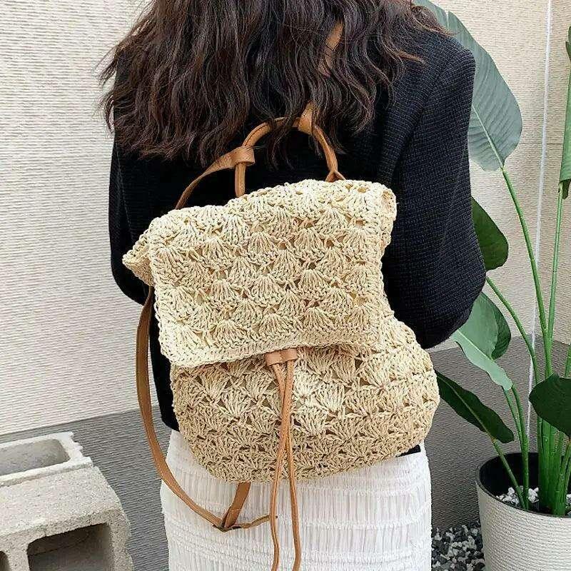Women's woven backpack
