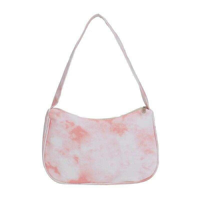 Women's crossbody bag in a fashionable tie-dye design