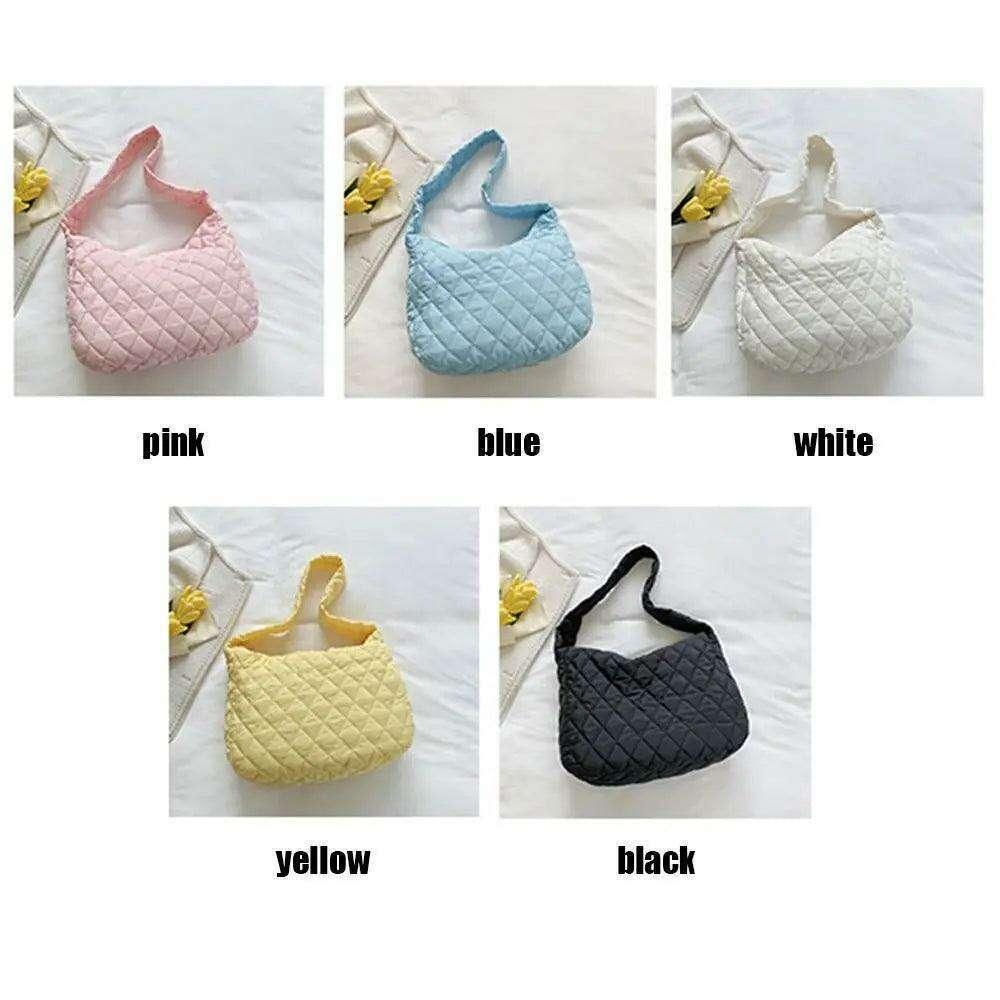 Cotton shoulder bag for winter