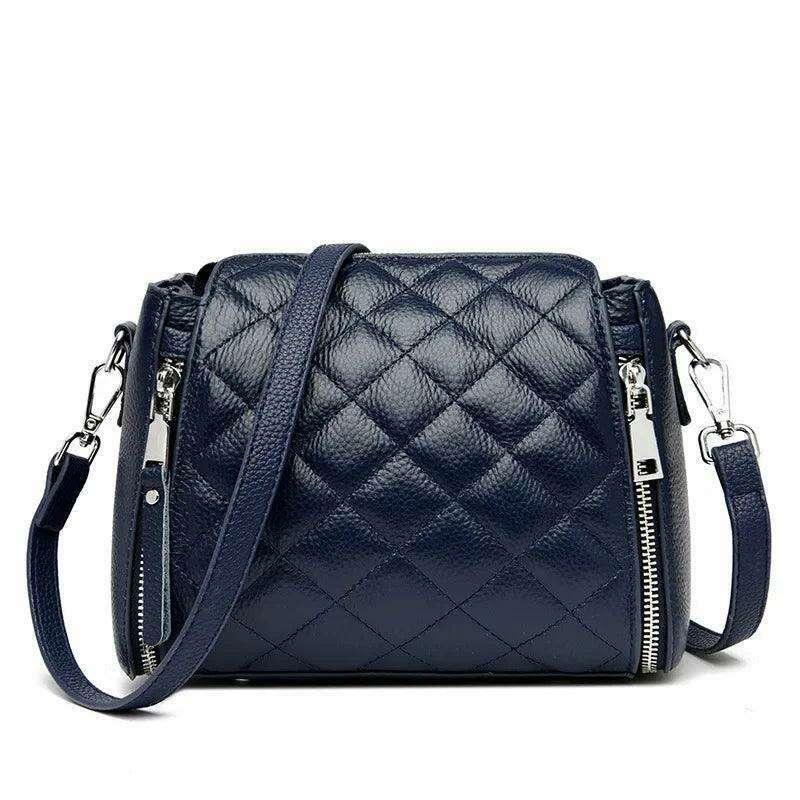 תיק צד לנשים בעיצוב יוקרתי עם תפרים מעוינים