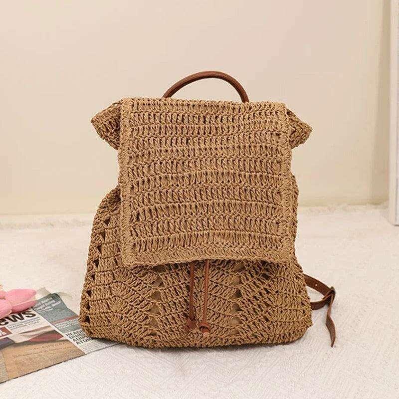 Knitted beach backpack