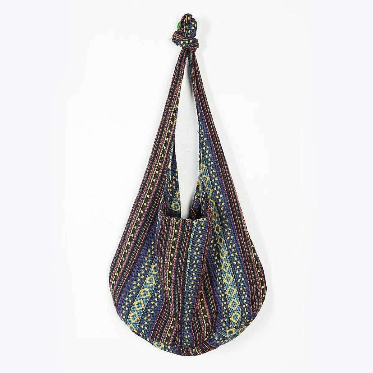 Ethnic fabric crossbody bag for women