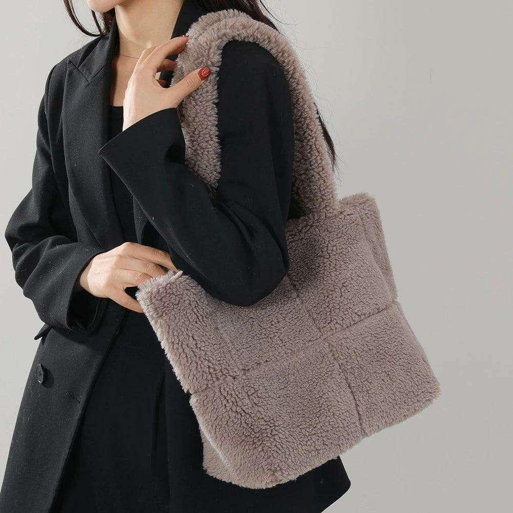 Winter fleece shoulder bag