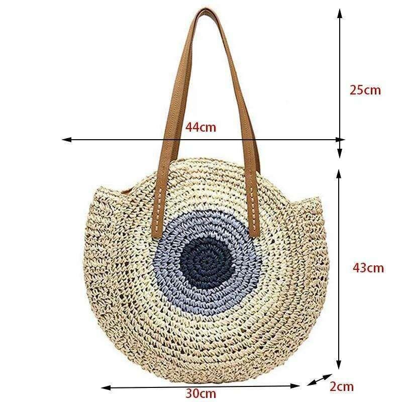 Round straw bag for women – perfect summer style