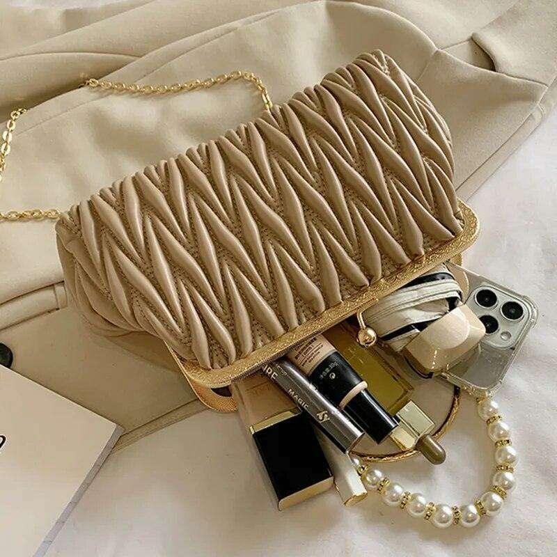 A luxurious evening bag for women with a classic design and modern touches.