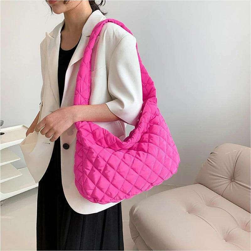 Modern style padded women's bag