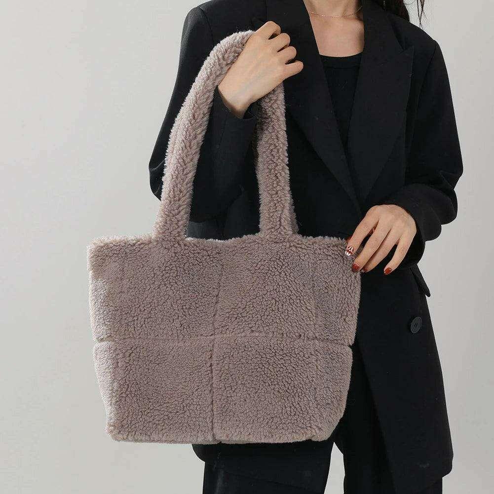 Winter fleece shoulder bag