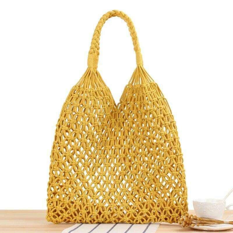 Handmade knitted bag for women – natural and elegant design