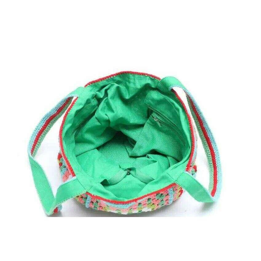 Handmade knitted shoulder bag