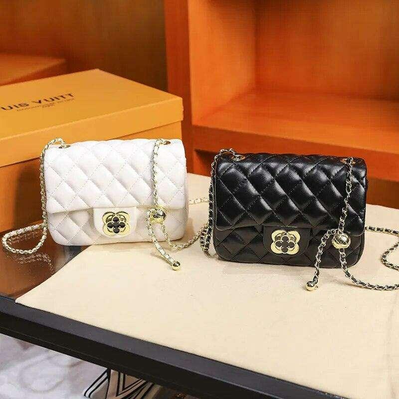 Classic women's crossbody bag with luxurious stitching design