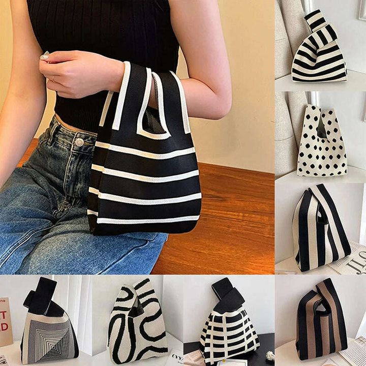 Reusable knitted shopping bag 
