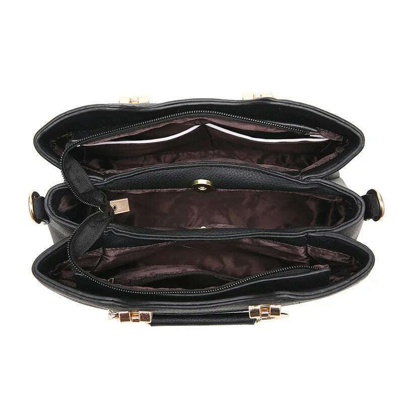 Luxurious evening bag with designed metal handles for women