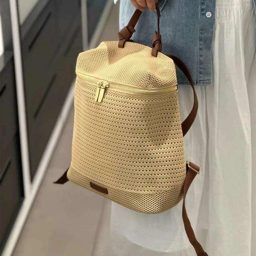 תיק גב קש ארוג