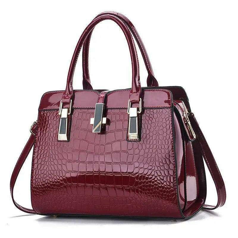Croc leather handbag