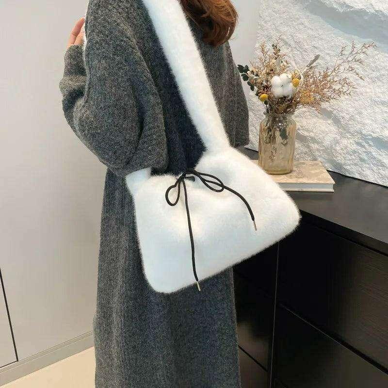 Furry shoulder bag for women - a perfect combination of style and comfort