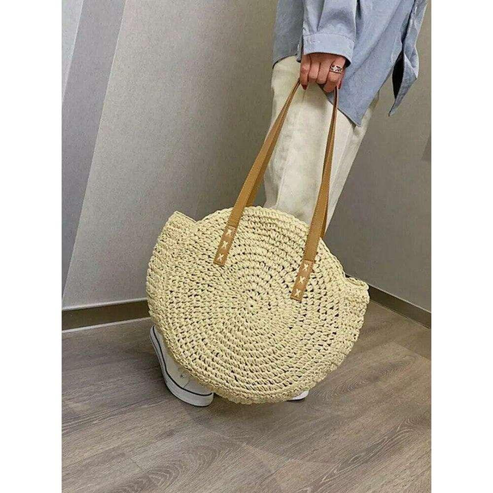 תיק עגול קש לנשים