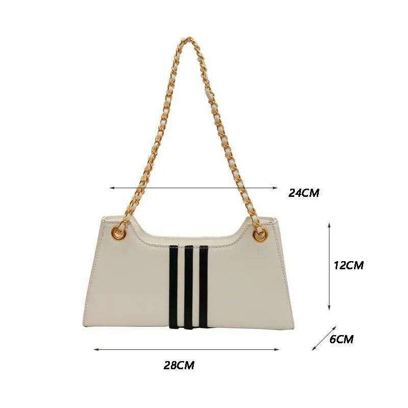 Luxury shoulder bag for women with metal chain