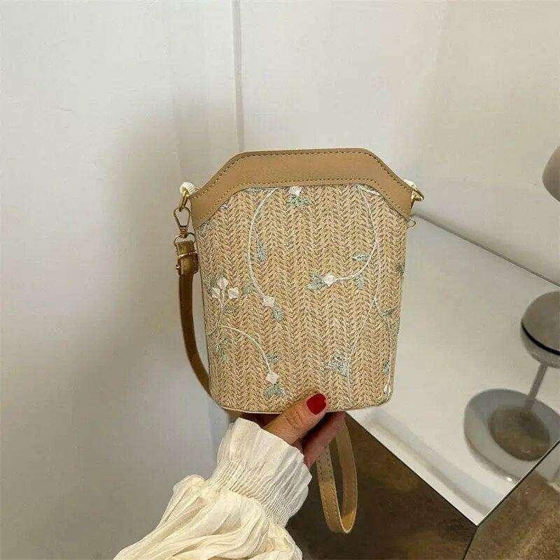 תיק צד מעוצב מקש בעיצוב פרחוני לנשים