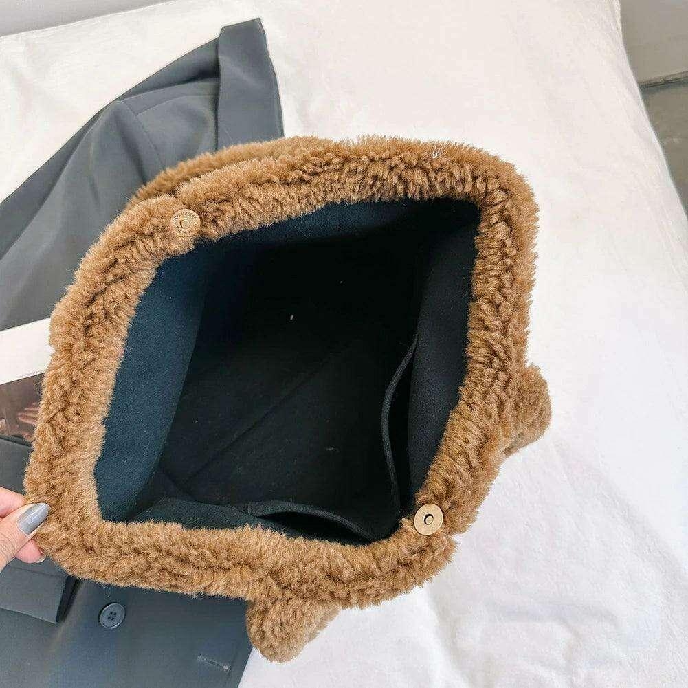 Winter fleece shoulder bag