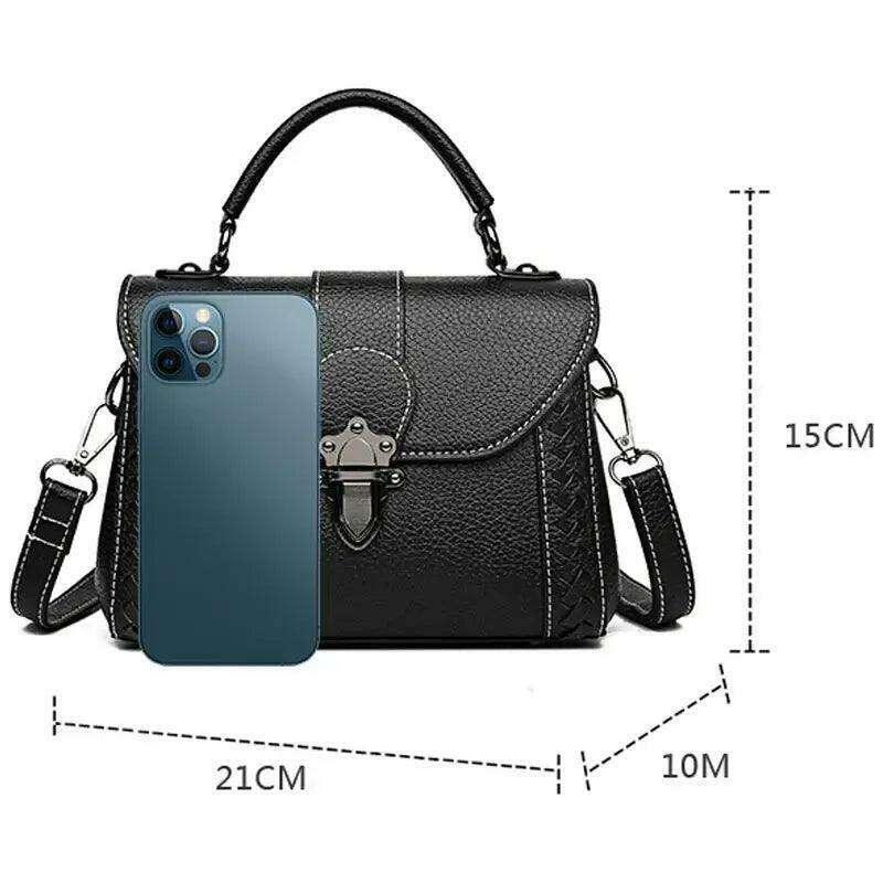 Women's crossbody bag with metal closure