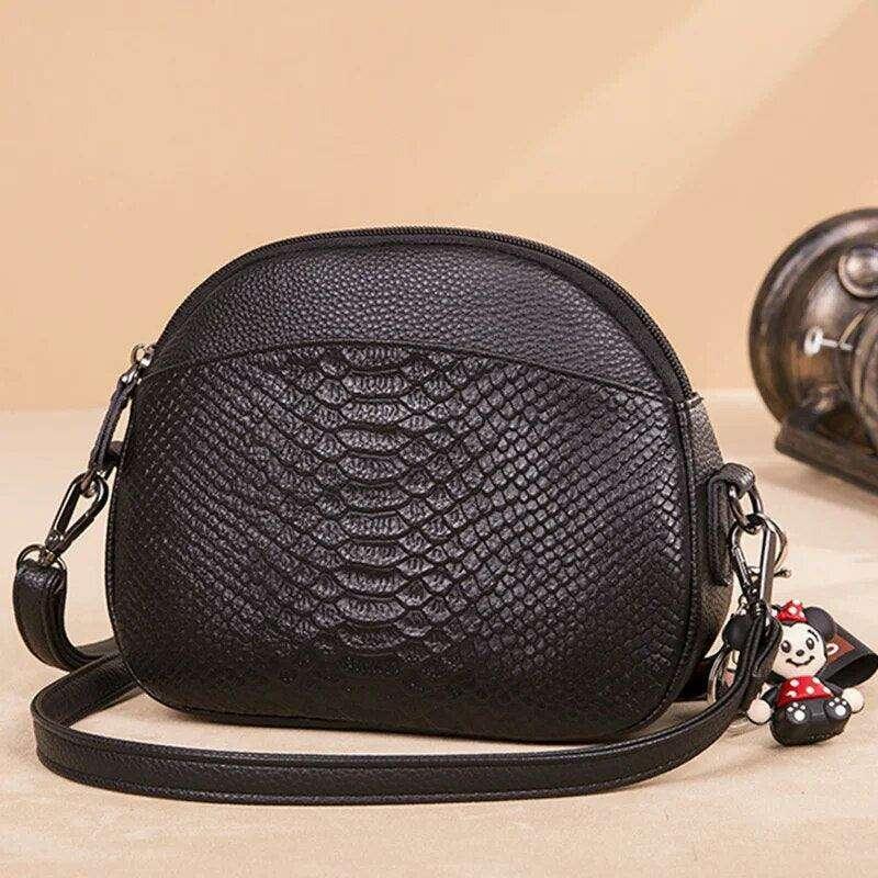 Luxury snakeskin style crossbody bag for women