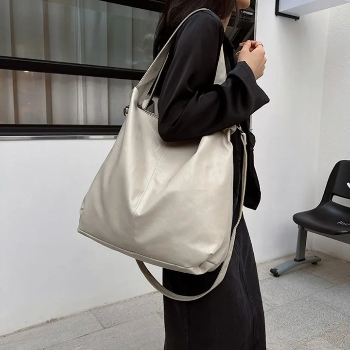 Large PU Leather Tote Bag for Women | Simple and Minimalist Design | Huge Capacity