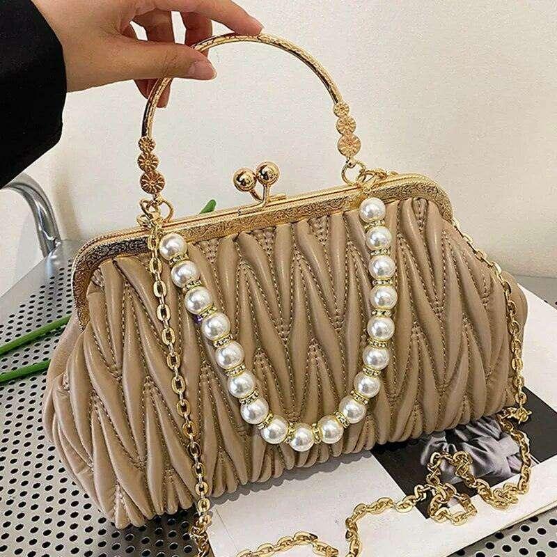 A luxurious evening bag for women with a classic design and modern touches.