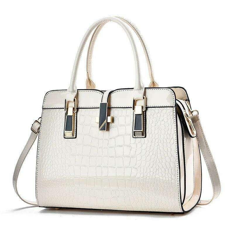 Croc leather handbag