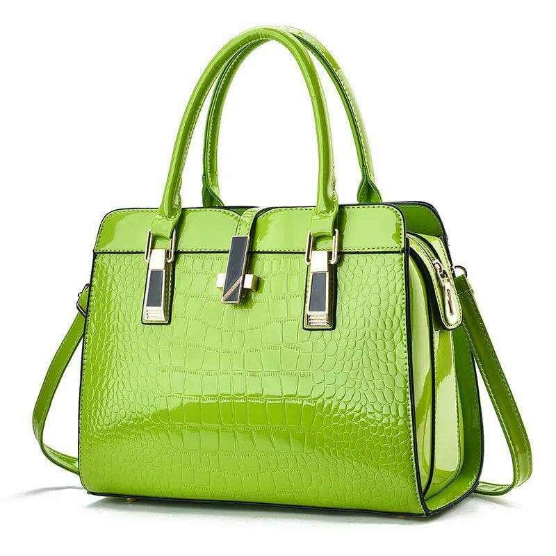 Croc leather handbag