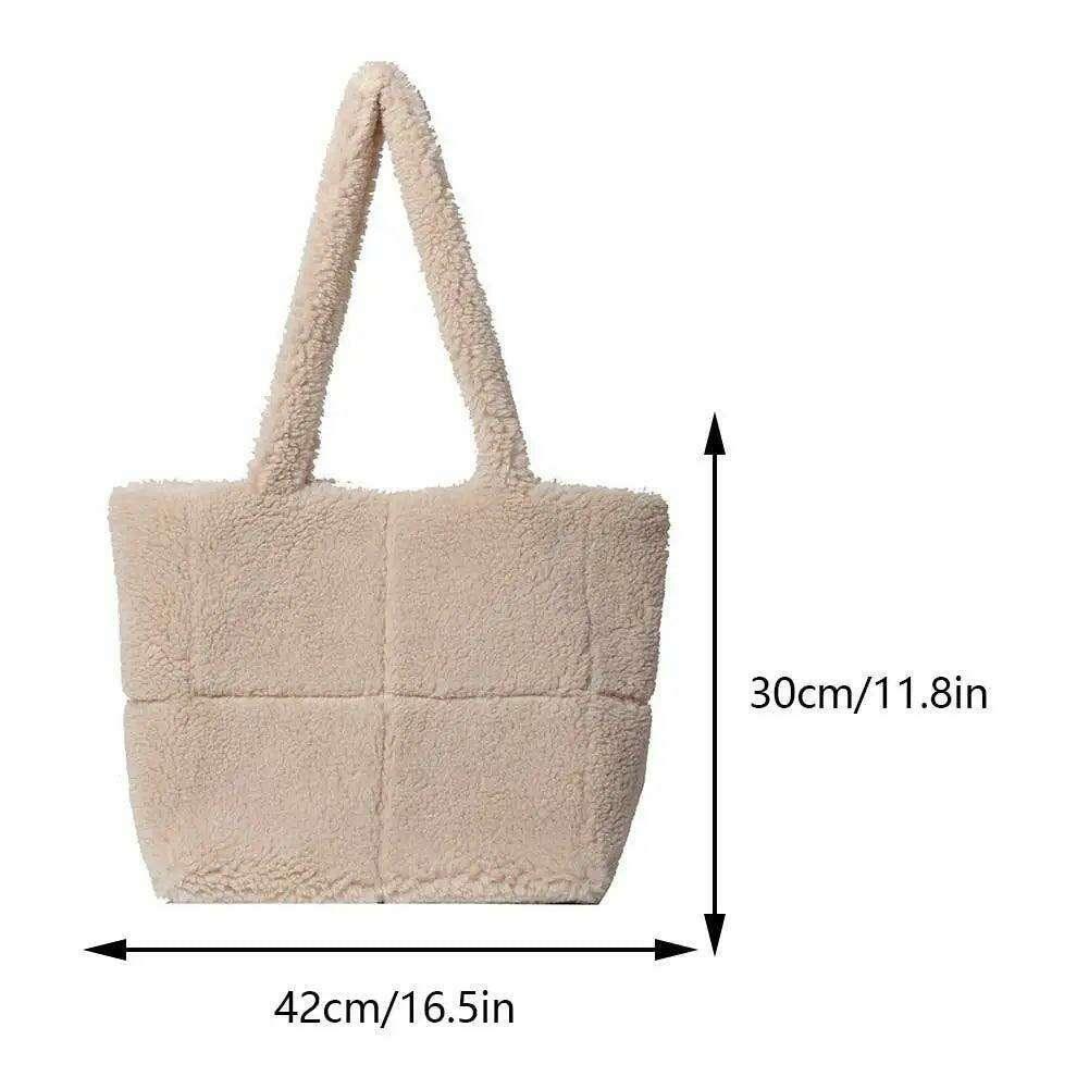 Winter fleece shoulder bag