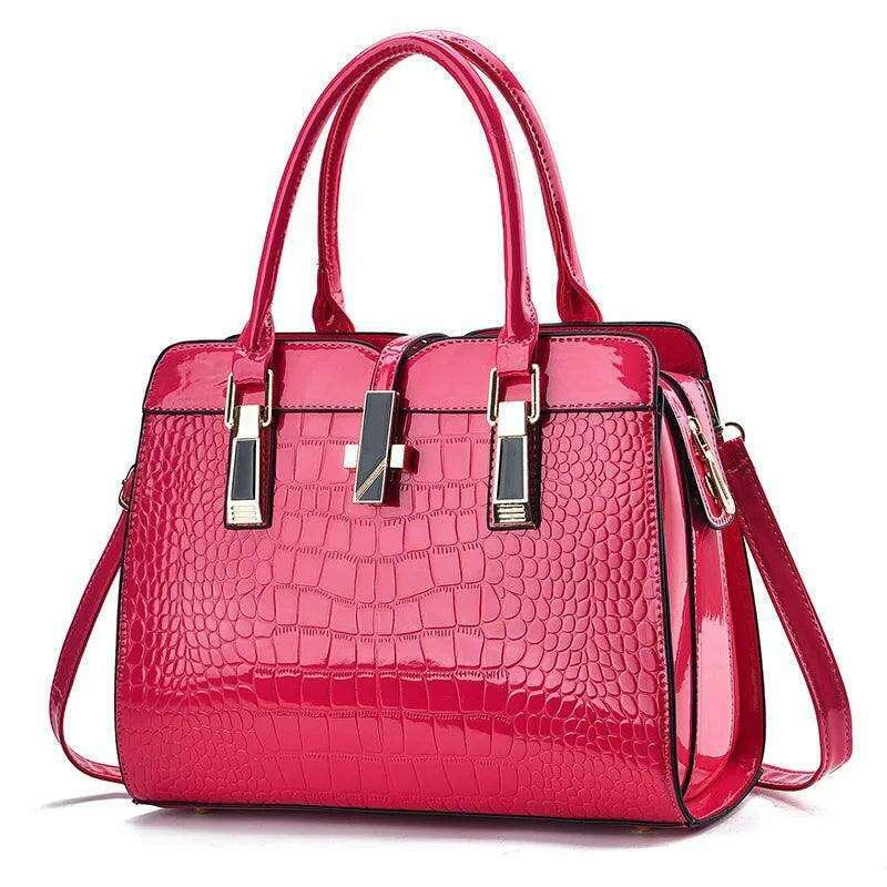 Croc leather handbag