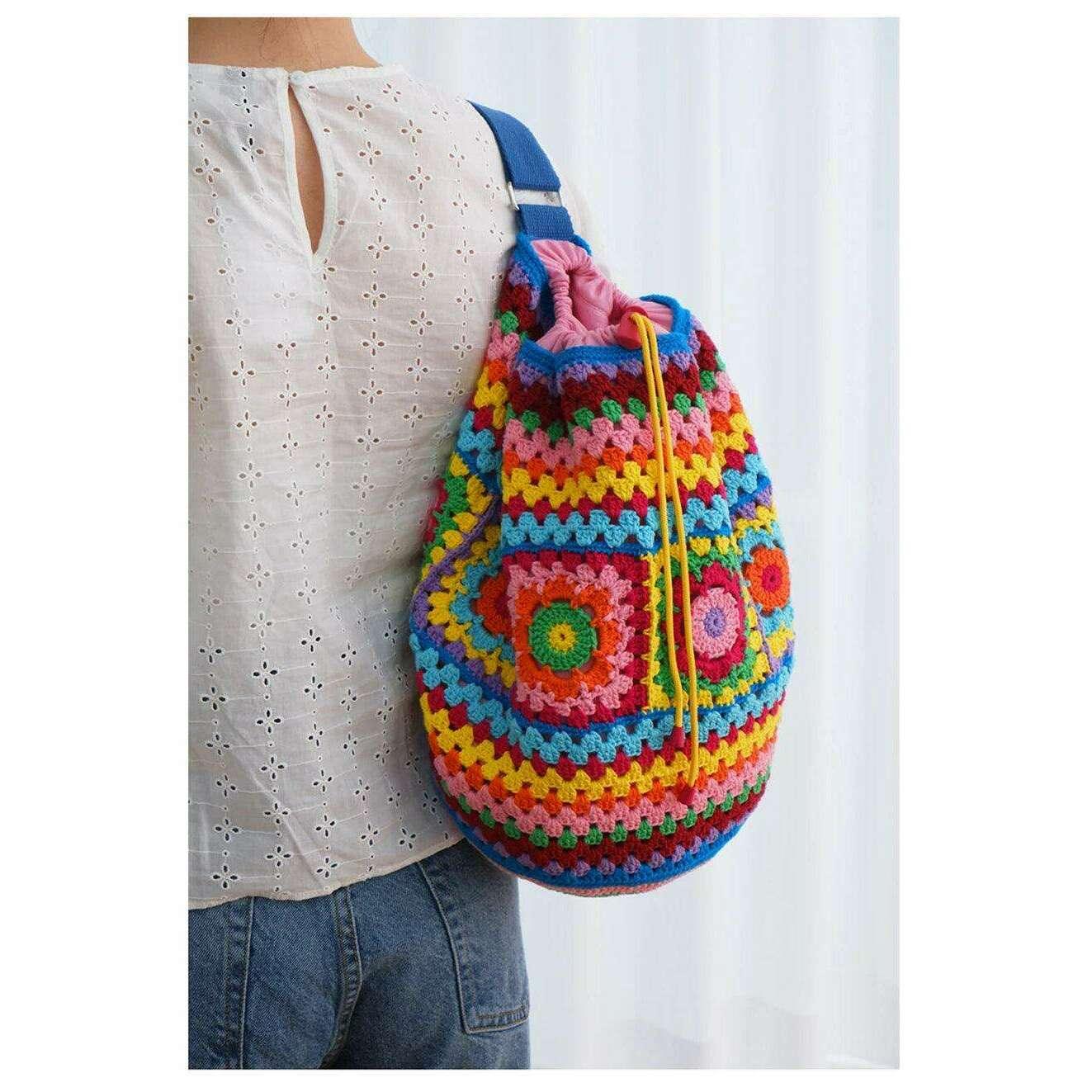 Crochet granny bag