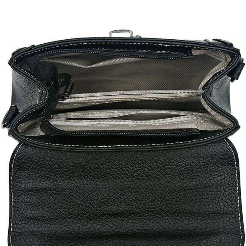 Women's crossbody bag with metal closure