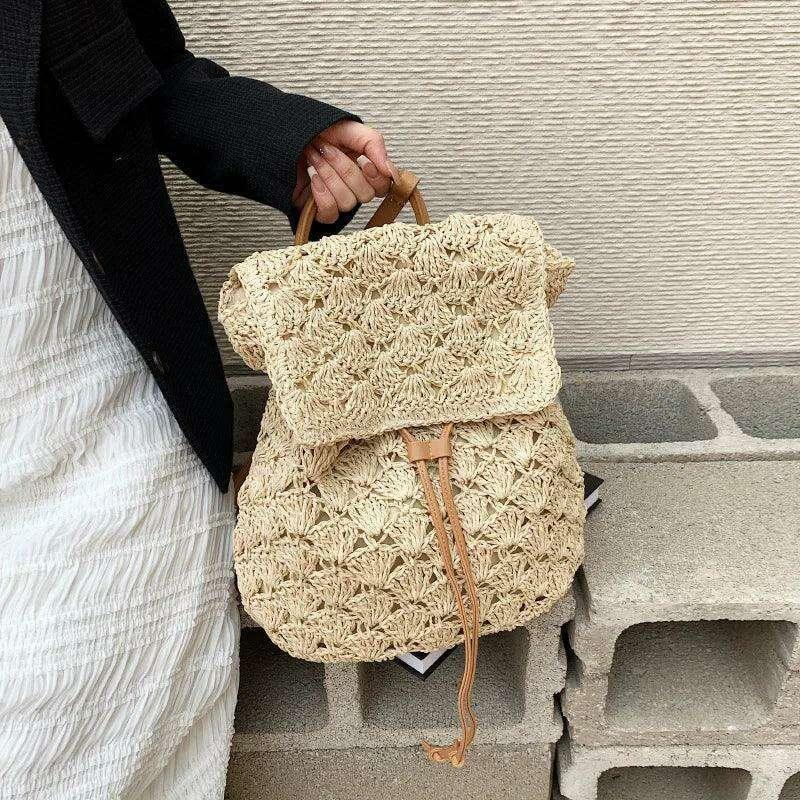 Women's woven backpack