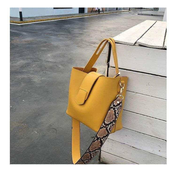 A classic women's crossbody bag with a unique design