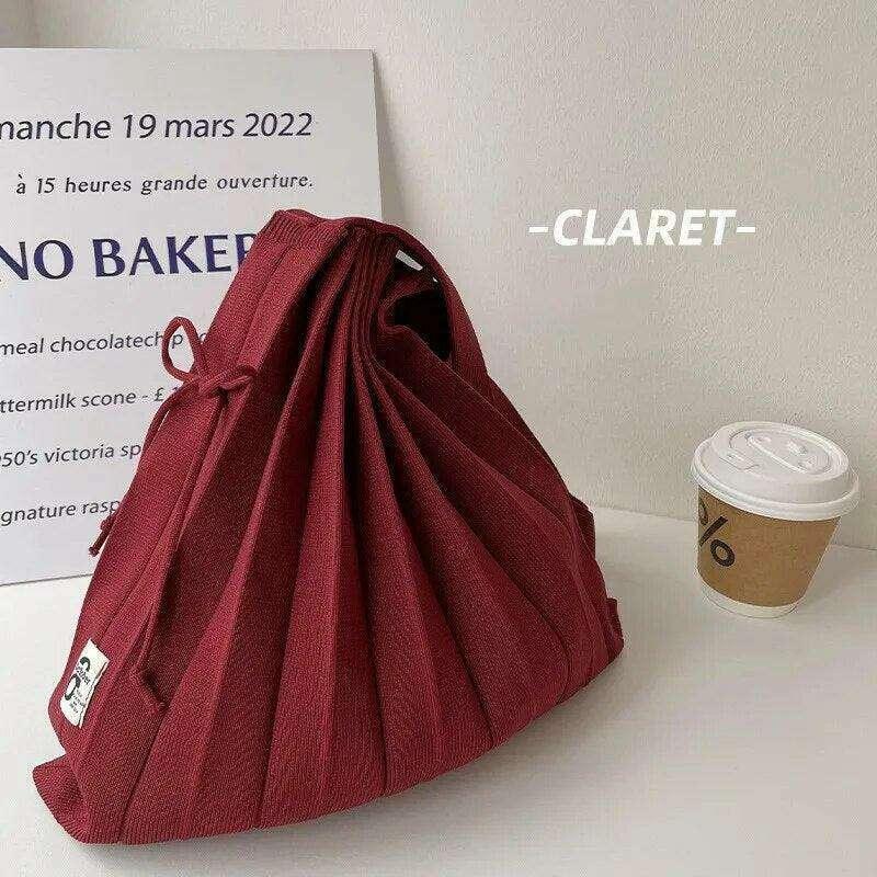 Pleated fabric crossbody bag for women – lightweight design and everyday comfort